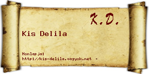 Kis Delila névjegykártya